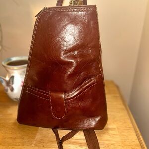 Brown Leather Backpack